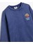 Sweatshirt Uzun Kollu Bisiklet Yaka Işlemeli Pamuklu 3