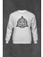 Gri Sweatshirt Triquetra Triangle Yaşam Ölüm Yeniden Başlangıç Logo Baskılı Unisex Sweat 1