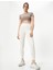 Spor Crop Tişört Kısa Kollu Bisiklet Yaka Asimetrik Kesim Slim Fit 2