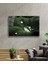 Yeşil Yapraklar Su Damlası Cam Tablo 36X23-MIYREM 2