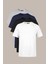 Erkek Çok Renkli T- Shirt Regular Fit Rahat Kesim Bisiklet Yaka 4'lü Basic Tişört Paketi 1