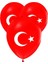 Ay Yıldız Türk Bayrak Balon Kırmızı Renk Milli Bayram Süs 200'LÜ 1