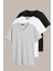 Metalıc Erkek Çok Renkli T- Shirt Regular Fit Rahat Kesim V Yaka 3'lü Basic Tişört Paketi 1