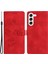 Samsung Galaxy S23+ Çiçek Basılı Baskılı Dalgalı Kabuk Cüzdan Standı Deri Telefon Kılıfı (Yurt Dışından) 1