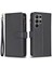 Samsung Galaxy S23 Için BF19 Ultra Toz Geçirmez Telefon Pu Deri Cüzdan Stand Zippered Telefon Kılıfı Kapak Black (Yurt Dışından) 1