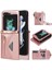 Samsung Galaxy Z Flip5 Için N.bekus 5g Telefon Kılıfı Pu Deri Kaplamalı Pc Zipper Cep Kart Yuvaları Omuz Kayış Pembe ile Kapak (Yurt Dışından) 2