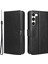 Samsung Galaxy S23 Için Telefon Kapağı+ Pu Deri Çılgın At Doku Cüzdan Stand Telefon Kılıfı Strap-Black (Yurt Dışından) 1