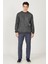 Erkek Lacivert Slim Fit Dar Kesim Beli Bağlamalı Esnek Pantolon 2