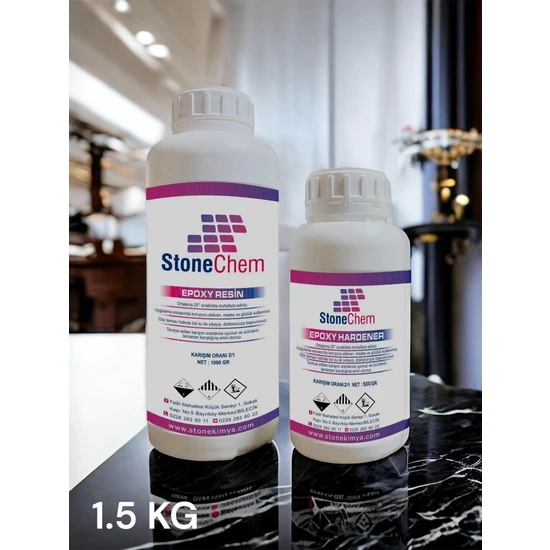 Stonechem Ultra Şeffaf Epoksi Reçine 1.5 kg