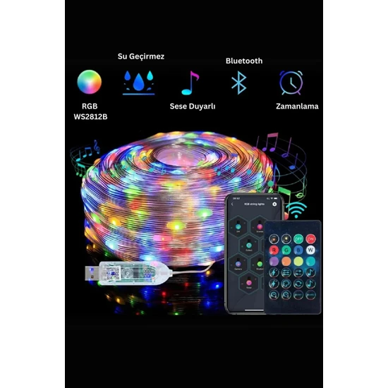 Neeko Yeni Nesil  Sese Duyarlı Telefon ve Kumanda Kontrollü Magic LED - Su Geçirmez