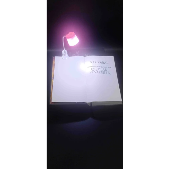 Yakut LED Mandallı Pilli Kitap Okuma Aydınlatma