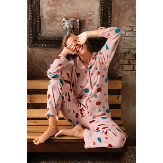 Sude Homewear Polar Gömlek Pijama Takımı