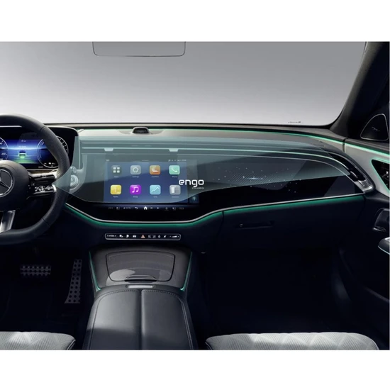 Engo Mercedes E220 Ekran Koruyucu Şeffaf Multimedya + Yolcu Ekranı W214