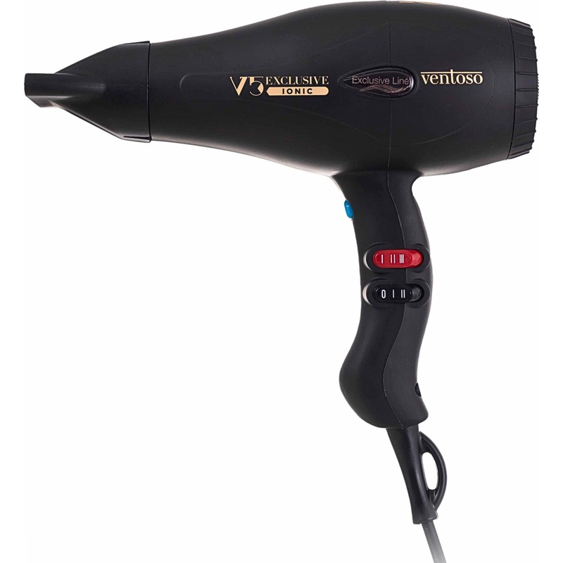 Ventoso V5 Exclusive İyonik 2500 W Profesyonel Fön Makinesi Silk Touch Black