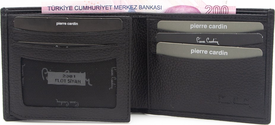 Pierre Cardin Siyah Floater Deri Erkek Cüzdanı 2361 Şık Tasarım ve Kart Bölmeli Özellik görsel 2