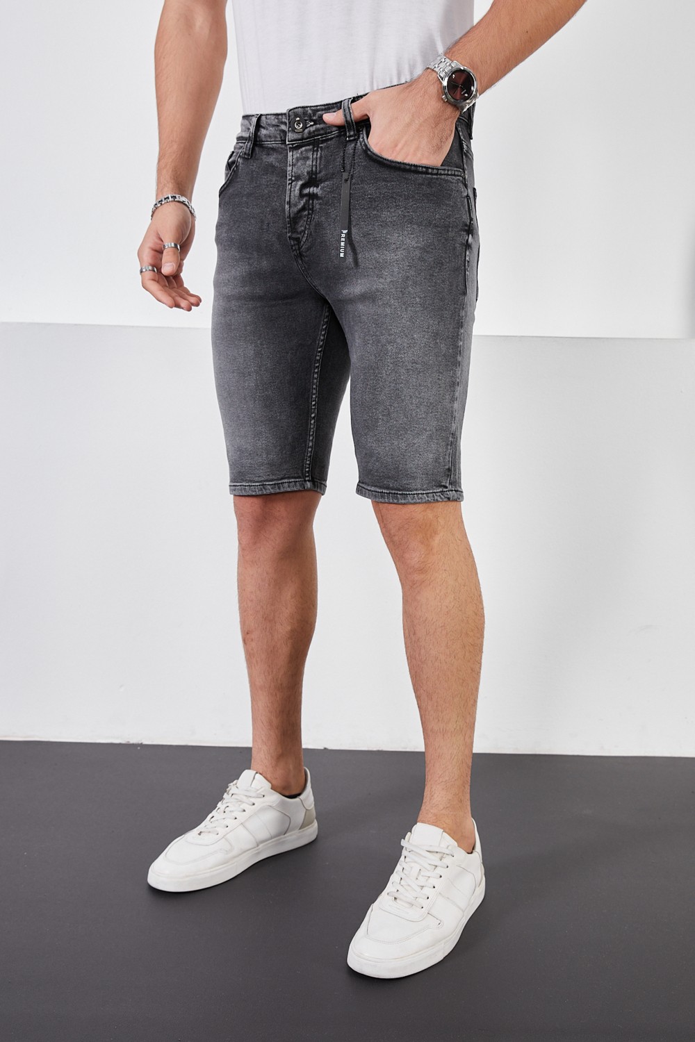 Frankness Jeans Erkek Kot Şort görsel 6