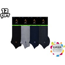 ADG Socks Adg 3012 Dikişsiz Erkek Bambu Patik 12'li