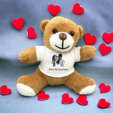 Melisa Hediyelik Kişiye Özel Tasarlanabilir Hediyelik Sevgiliye Arkadaşa Peluş Ayıcık 25 cm