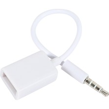 Gui Xulian Silhouette 3.5mm Erkek Aux Ses Fişi Jakı USB 2.0 Dişi Dönüştürücü Kablosu Kablosu Araba Mp3 (Yurt Dışından)