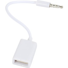 Gui Xulian Silhouette 3.5mm Erkek Aux Ses Fişi Jakı USB 2.0 Dişi Dönüştürücü Kablosu Kablosu Araba Mp3 (Yurt Dışından)