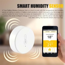 Gui Xulian Silhouette Tuya Smart Zigbee 3.0 Akıllı Sıcaklık ve Nem Sensörü Tuya Smart Life Uygulaması ile Pille Çalışan Güvenlik Alexa(B) (Yurt Dışından)