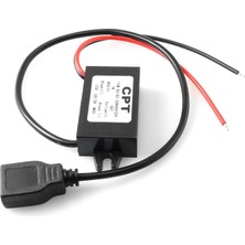 Gui Xulian Araç Güç Dönüştürücü Dc 12V - 5V 3A Gerilim Dönüştürücü, Telefon Şarjı Için Tek USB Adaptör Konnektörleri ile Araç Ses (Yurt Dışından)