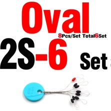 Tlg Shop Oval 2s 6set Stili Mnft 6 Setlot (48 Adet) Kauçuk Space Beaze Siyah Oval Stoper Balıkçılık Bobber Dikey Fasulye Sazan Olta Takımı Kolay Kullanım (Yurt Dışından)