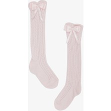 Katamino Kız Bebek File Çorap Fiyonklu 6-24 Ay, Pembe