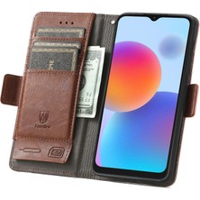 SZY Market Zte Blade A52 Cüzdan Kılıfı, Kart Tutuculu Pu Deri Flip Kılıf Rfıd Engelleme Kickstand Telefon Kapağı (Yurt Dışından)