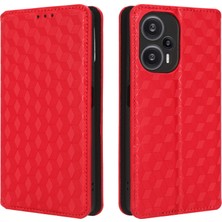 SZY Market Xiaomi Mi Poco F5 5g ile Uyumlu Cüzdan Hakiki Deri Darbeye Dayanıklı Tpu Kılıf Dayanıklı Flip Kitap Katlama Standı (Yurt Dışından)