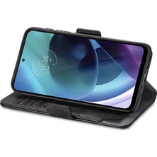 SZY Market Motorola Moto G71 Cüzdan Kılıfı, Kart Tutuculu Pu Deri Flip Kılıf Rfıd Engelleme Kickstand Telefon Kapağı (Yurt Dışından)