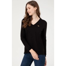 U.S. Polo Assn. Kadın Siyah Basic Kazak