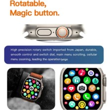 Adeo 8 Ultra Watch  Akıllı Saat T800 Android+Ios 1.99 Inç 45MM Gri Kasa (Yedek Kordon Hedıyeli)