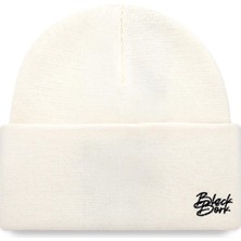 Black Börk  V1 Akrilik Kartal - 5 Kod Logolu Unisex Beyaz Bere (Beanie)