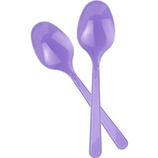 Kikajoy Lila Tek Kullanımlık Plastik Kaşık 24LÜ