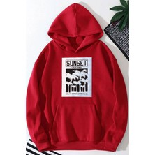 Medinenur Sunset Baskılı Kapüşonlu Sweatshirt
