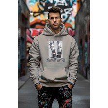 Adabebek Getting Started Baskılı Tarz Rahat Kesim Oversize Sweatshirt