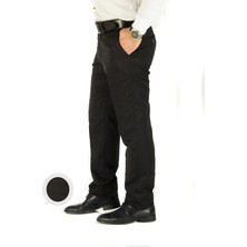 Gambia Outdoor'S Erkek Kahve Klasik Keten Pantolon Büyük Beden Rahat Kalıp Baba