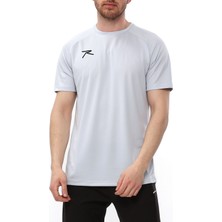 Raru Erkek T-Shirt Velox Gri Regular Kalıp Nefes Alabilir Kumaş ile Şık Tasarım