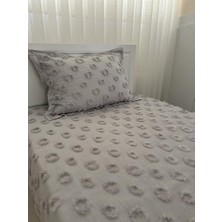 Tly Home Textiles Tly Ponponlu Yatak Örtüsü Tek Kişilik (Gri)