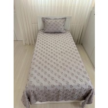 Tly Home Textiles Tly Ponponlu Yatak Örtüsü Tek Kişilik (Gri)