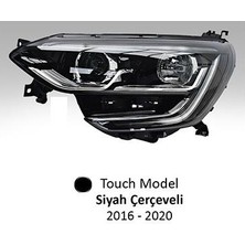 Ayfar Far Manuel Sol Renault Megane Iv 2017- Touch Model Siyah Çerçeveli