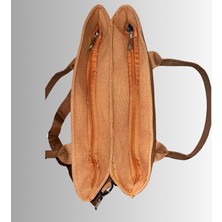 Tuğba Kadın Camel The Tote Bag Çift Fermuar Gözlü Çanta