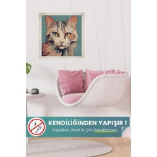 Pi Papers Vintage Kedi Posteri - Premium Baskı, Yapışkansız Tutunan Akıllı Kağıt Poster (Yapay Zeka Tasarım)