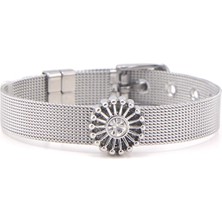 Qiuhong Shop Set 3 Somsoar Takı Silvering Paslanmaz Çelik Hasır Bilezik Bilezik ile Dıy Slayt Charms Bilezikler Kadın En Iyi Hediye Olarak (Yurt Dışından)