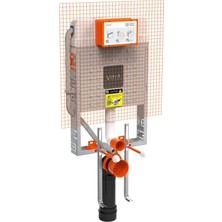 VitrA 768-1851-01 Gömme Rezervuar, Asma Klozetler Için, Ince Metal Ayaklı, 3/6 L