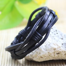 Qiuhong Shop No.21 Boyutu 2 Adetlot Aşıklar Wrap Dokuma Moda El Yapımı Hakiki Deri Bilezikler Erkek Kadın Etnik Kabile Bilekliği Kadın Bilezik Erkek (Yurt Dışından)