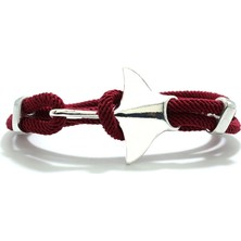 Qiuhong Shop Şarap Gümüş Yaratıcı Manta Bilezik Erkek Kadın 3 Katmanlar Ayarlanabilir Okyanus Hayvan Halat Braslet Aksesuarları Çevre Koruma Pulseras (Yurt Dışından)