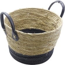 T. Concept Dekoratif Dayanıklı Rattan Hasır Sepet Küçük Boy