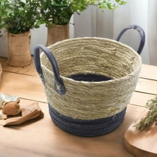 T. Concept Dekoratif Dayanıklı Rattan Hasır Sepet Küçük Boy